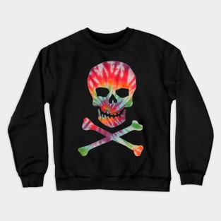 Skull Crossbones Floral Skeleton Crewneck Sweatshirt